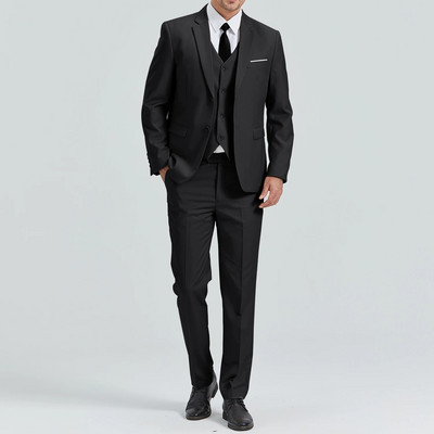 Klasična odijela za muškarce, uski kroj, svečani blejzer s 2 gumba, hlače, 3 komada, poslovni vjenčani smoking za muškarce, modni set muških odijela