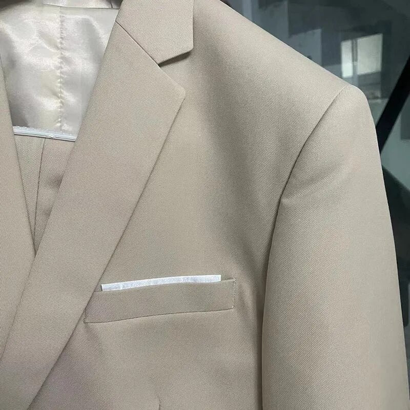 Klasična odijela za muškarce, uski kroj, svečani blejzer s 2 gumba, hlače, 3 komada, poslovni vjenčani smoking za muškarce, modni set muških odijela