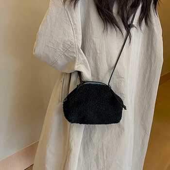 Κομψές γυναικείες βελούδινες τσάντες ώμου 2024 Φορητές μικρές τσάντες ντιζάιν και καλλυντικές τσάντες τσάντες μπεζ Μαύρες τσάντες χιαστί