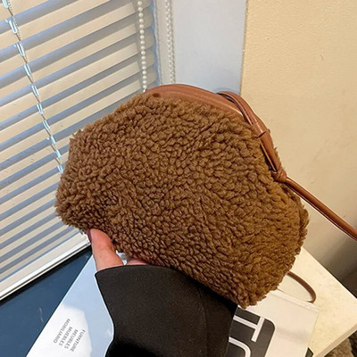 2024 Elegantne ženske plišane torbe na rame u obliku oblaka Dizajnerske prijenosne male ručne torbice i torbice Kozmetičke torbice Bež crne torbe preko ramena