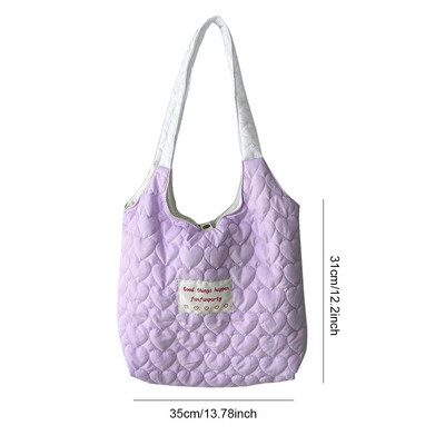 Žene vole prošivenu torbu na rame Torba s mekom podstavom Lagana prijenosna torba za žene velikog kapaciteta u boji slatkiša