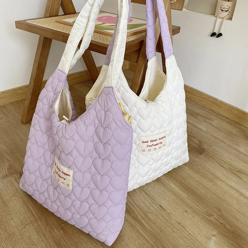 Žene vole prošivenu torbu na rame Torba s mekom podstavom Lagana prijenosna torba za žene velikog kapaciteta u boji slatkiša