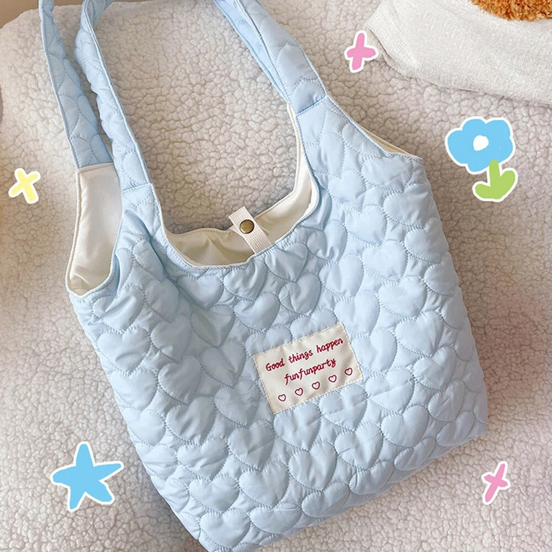 Žene vole prošivenu torbu na rame Torba s mekom podstavom Lagana prijenosna torba za žene velikog kapaciteta u boji slatkiša