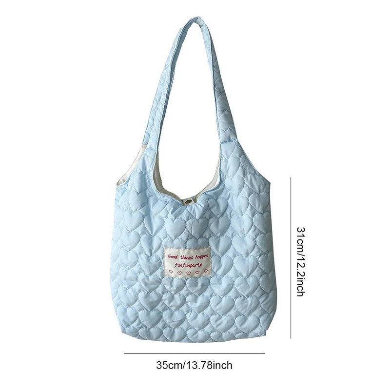 Žene vole prošivenu torbu na rame Torba s mekom podstavom Lagana prijenosna torba za žene velikog kapaciteta u boji slatkiša