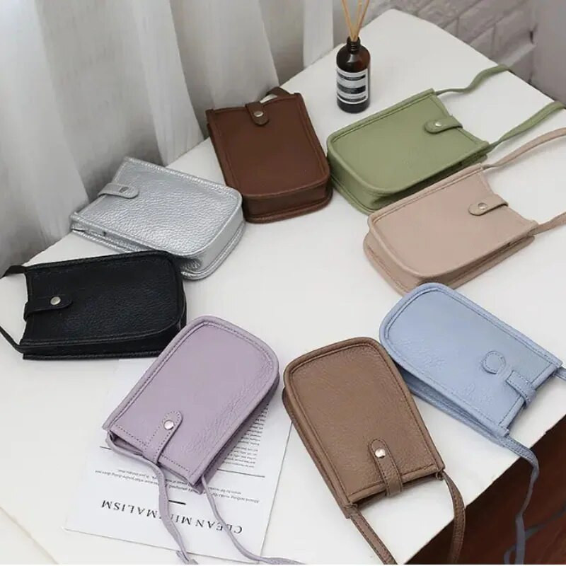 Trendi csúcsminőségű pu bőr textúra crossbody niche internetes hírességek sokoldalú mobiltelefon táska válltáska