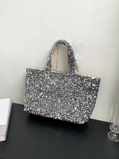 S LIJEVE STRANE Ženske torbe ispod pazuha sa velikim šljokicama Luksuzni dizajner korejske modne torbe za zabave 2023. Shopper Shopping torba na rame