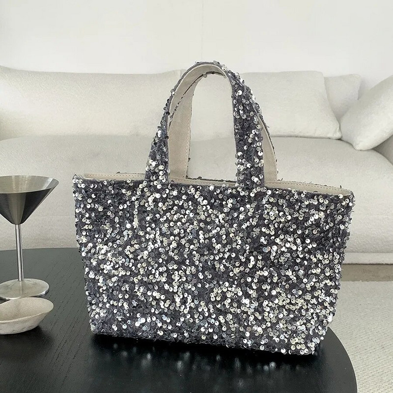 S LIJEVE STRANE Ženske torbe ispod pazuha sa velikim šljokicama Luksuzni dizajner korejske modne torbe za zabave 2023. Shopper Shopping torba na rame