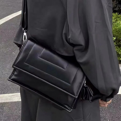 Pehme nahast kott naistele diagonaalne ristkott Õmblusniit kaenlaalusele Suure mahutavusega Fashinablel kott Saada väike kott