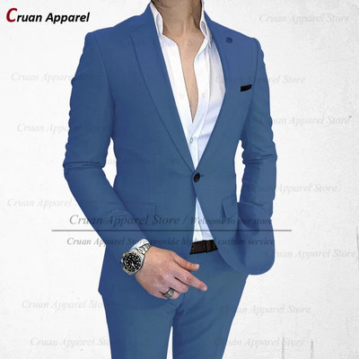 2022 m. prekės ženklo elegantiški rožiniai kostiumai vyrams, ploni vestuviniai jaunikiai, smokingai, nauji oficialaus verslo išleistuvių vakarienės kelnės, 2 vnt.