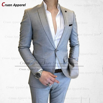 2022 m. prekės ženklo elegantiški rožiniai kostiumai vyrams, ploni vestuviniai jaunikiai, smokingai, nauji oficialaus verslo išleistuvių vakarienės kelnės, 2 vnt.