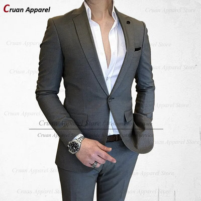 2022 m. prekės ženklo elegantiški rožiniai kostiumai vyrams, ploni vestuviniai jaunikiai, smokingai, nauji oficialaus verslo išleistuvių vakarienės kelnės, 2 vnt.