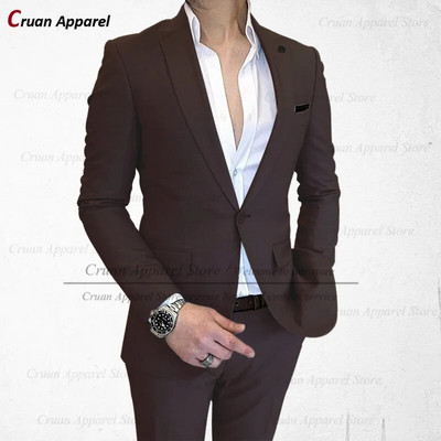 2022 m. prekės ženklo elegantiški rožiniai kostiumai vyrams, ploni vestuviniai jaunikiai, smokingai, nauji oficialaus verslo išleistuvių vakarienės kelnės, 2 vnt.