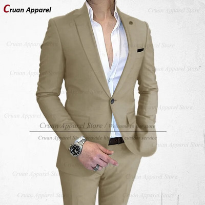 2022 m. prekės ženklo elegantiški rožiniai kostiumai vyrams, ploni vestuviniai jaunikiai, smokingai, nauji oficialaus verslo išleistuvių vakarienės kelnės, 2 vnt.