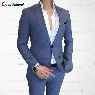 2022 m. prekės ženklo elegantiški rožiniai kostiumai vyrams, ploni vestuviniai jaunikiai, smokingai, nauji oficialaus verslo išleistuvių vakarienės kelnės, 2 vnt.