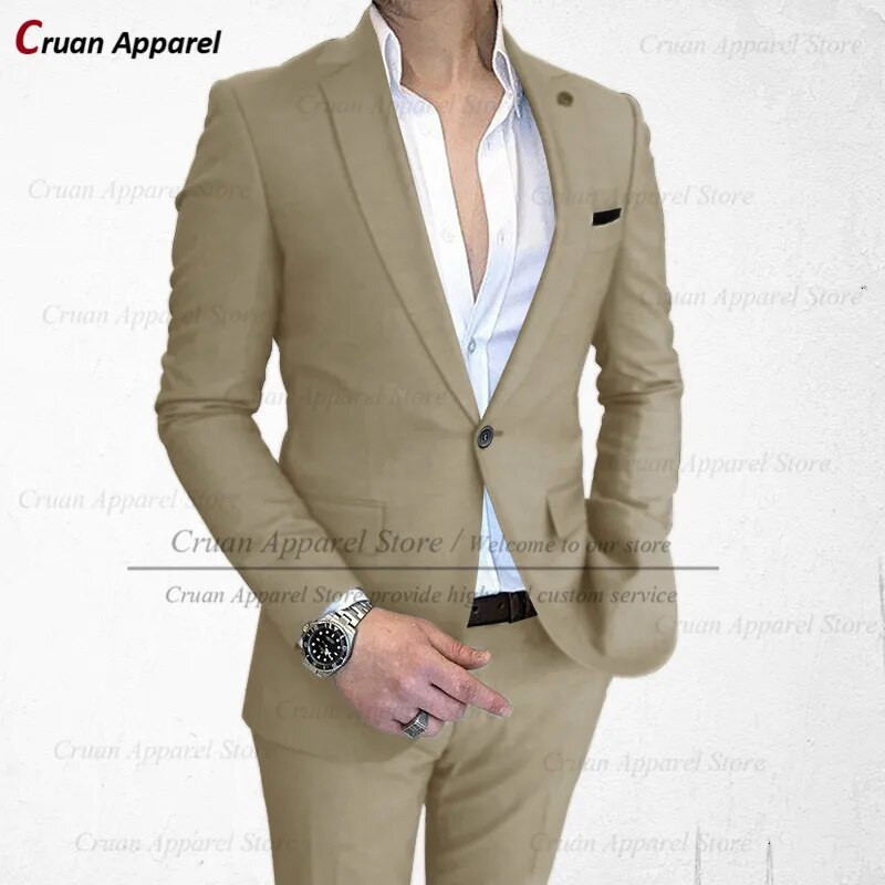 2022 m. prekės ženklo elegantiški rožiniai kostiumai vyrams, ploni vestuviniai jaunikiai, smokingai, nauji oficialaus verslo išleistuvių vakarienės kelnės, 2 vnt.