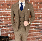 Visokokvalitetno (Blazer + prsluk + hlače) muško talijansko elegantno modno jednostavno poslovno ležerno trodijelno odijelo