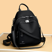 2023 m. Nauja, didelės talpos, paprasto stiliaus moteriška kuprinė, laisvalaikio kelionių kuprinė, apsauganti nuo vagystės, vandeniui atspari medžiaginė moteriška pečių krepšys