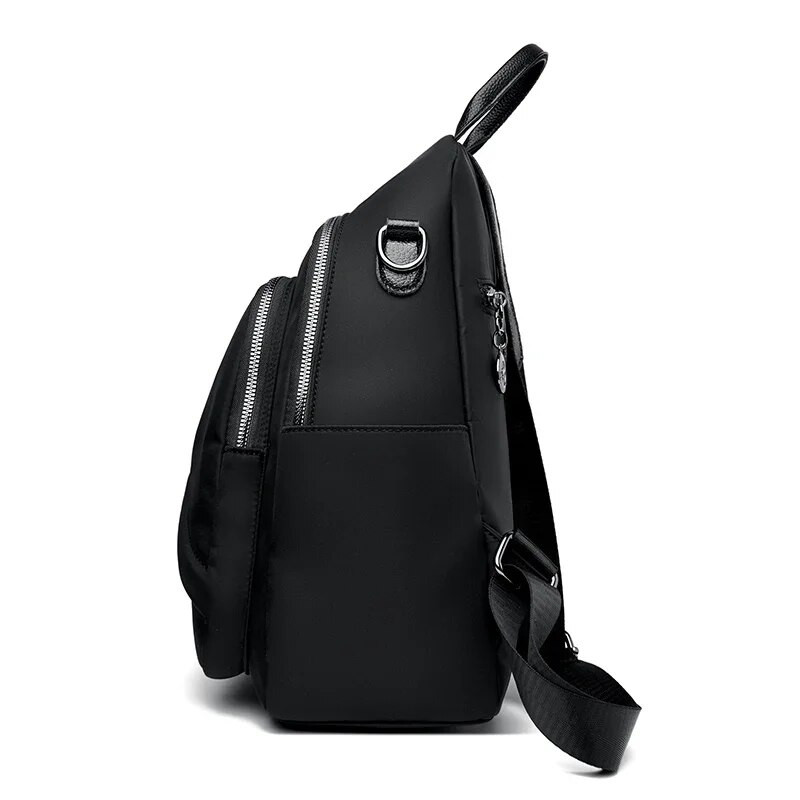 2023 m. Nauja, didelės talpos, paprasto stiliaus moteriška kuprinė, laisvalaikio kelionių kuprinė, apsauganti nuo vagystės, vandeniui atspari medžiaginė moteriška pečių krepšys