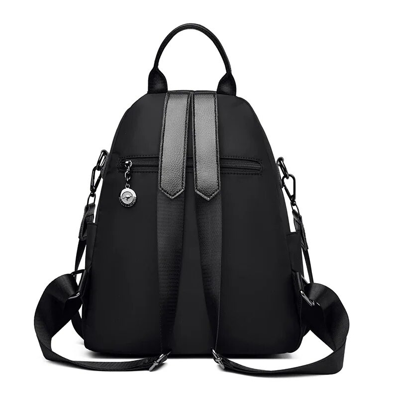 2023 m. Nauja, didelės talpos, paprasto stiliaus moteriška kuprinė, laisvalaikio kelionių kuprinė, apsauganti nuo vagystės, vandeniui atspari medžiaginė moteriška pečių krepšys