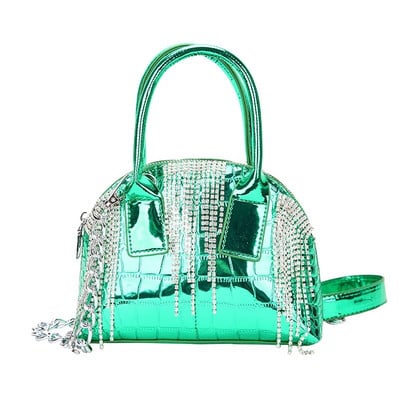 2023 m. Naujos lakuotos odinės rankinės moterims Aukštos kokybės pečių krepšys Prabangus deimantinis skersinis krepšys Mielos piniginės ir rankinės