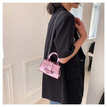 Шикозна мини лазерна чанта през рамо Дамска чанта за рамо Модерна луксозна дизайнерска чанта с верига Дамска чанта за партита в нощен клуб