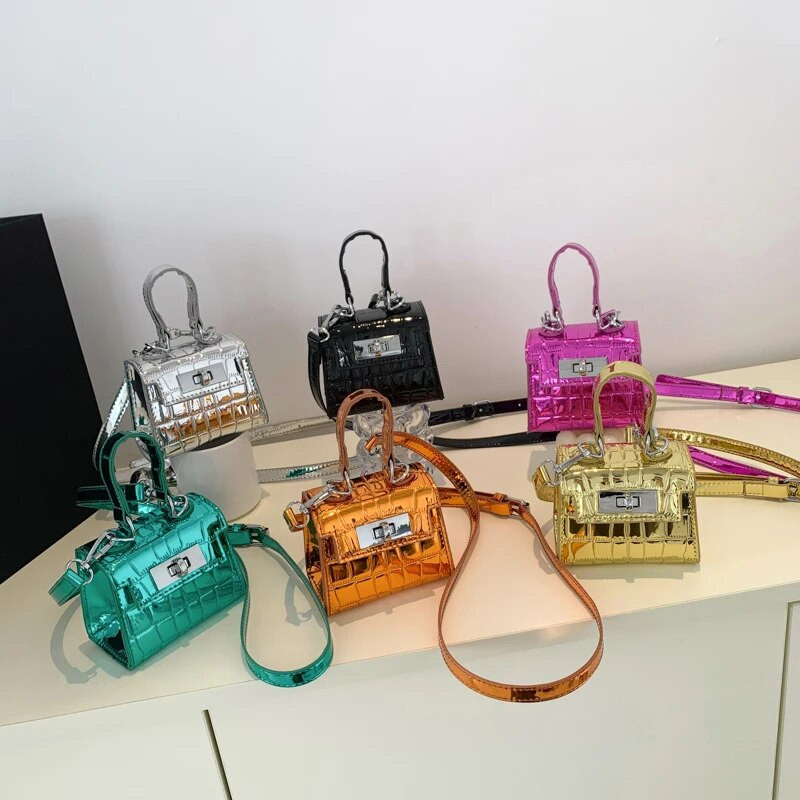 2023 m. Prabangūs prekės ženklo lūpų dažų krepšiai moterims Madingi akmeninio rašto pečių krepšiai Mielos mini piniginės ir rankinės dizainerio kryžminio kūno krepšys