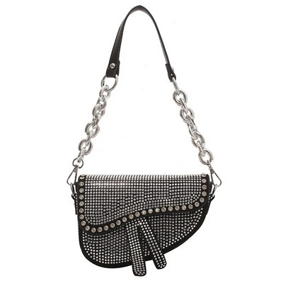 Дамски модни малки чанти за дисаги Bright Diamond Луксозен дизайнер Crossbody Женска чанта за рамо под мишниците Дизайн на марката