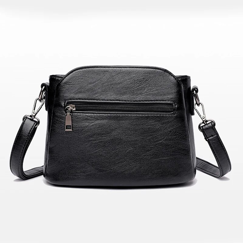 Vintage γυναικεία μαλακή PU τσάντα ώμου τετράγωνη μονόχρωμη χιαστί μεσαίας ηλικίας Γυναικείες νέες μεγάλες γυναικείες τσάντες αγγελιαφόρου