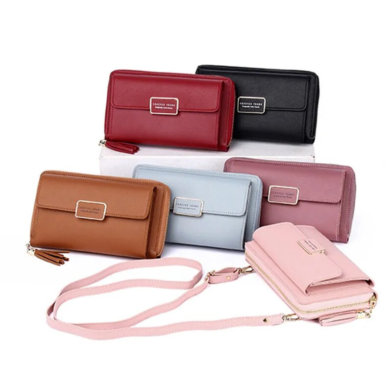 PUOU Nova mala ljetna torba na rame Modni držač kartica za svakodnevnu upotrebu PU kožne torbice za mobitel Ženske torbice Novčanici Torbice