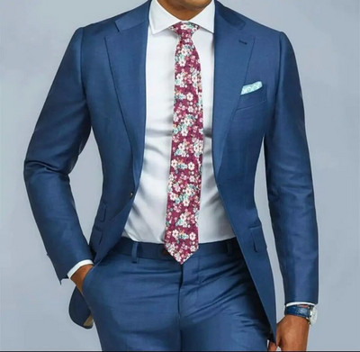 Új férfi kabát nadrág vőlegény esküvői estélyi ruha férfi parti öltöny estélyi ruha vékony öltöny kabát