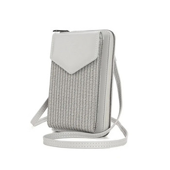 2023 Нова тъкана дамска мобилна чанта Многофункционална чанта през рамо с едно рамо Дамски опростени дълги портфейли с няколко карти