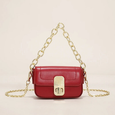 Γυναικείες τσάντες Μόδα μίνι κραγιόν Τσάντα σχεδιαστής Rotary Lock Τσάντα ώμου PU Τσάντα χιαστί Τσάντα τσάντα και πορτοφόλι Γυναικείο συμπλέκτη