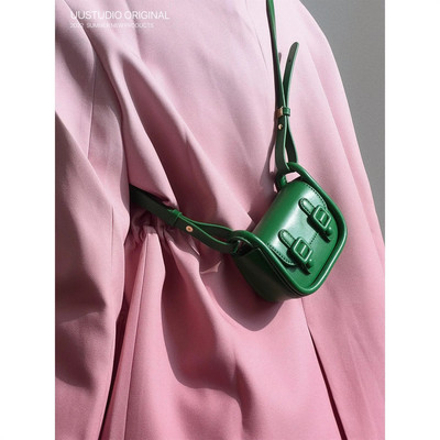 Krepšiai moterims Minortity Designer Rožinė Vienspalvė Saldus Hot Crossbody Ausinių lūpų dažų Krepšiai Nešiojami Magnetiniai Snap PU Square