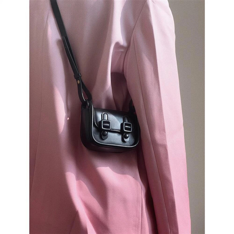 Krepšiai moterims Minortity Designer Rožinė Vienspalvė Saldus Hot Crossbody Ausinių lūpų dažų Krepšiai Nešiojami Magnetiniai Snap PU Square