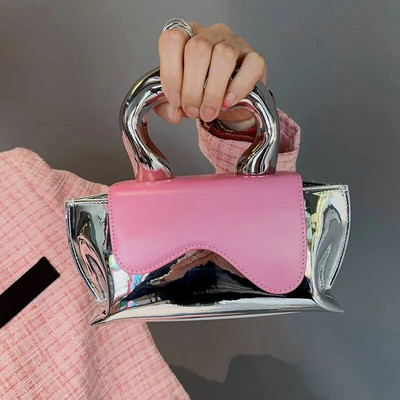 UUS Naiste väike kandiline kott Mood Uus kvaliteet PU-nahast naiste käekotid Ühevärvilised õlakottid