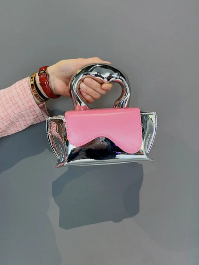 UUS Naiste väike kandiline kott Mood Uus kvaliteet PU-nahast naiste käekotid Ühevärvilised õlakottid