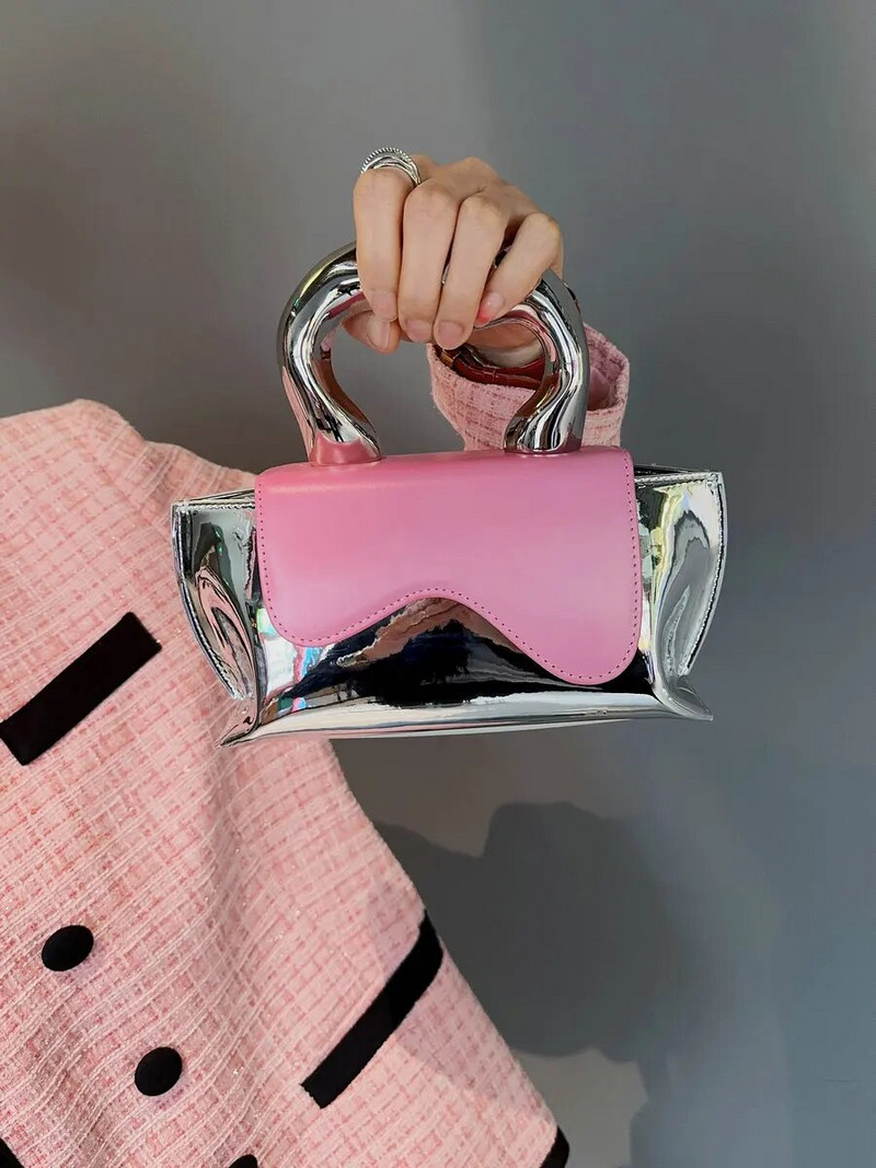 UUS Naiste väike kandiline kott Mood Uus kvaliteet PU-nahast naiste käekotid Ühevärvilised õlakottid