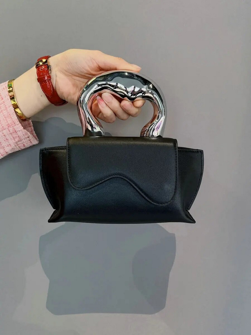 UUS Naiste väike kandiline kott Mood Uus kvaliteet PU-nahast naiste käekotid Ühevärvilised õlakottid