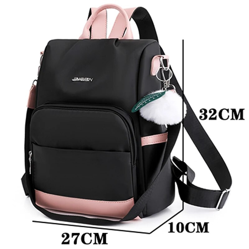 Praktikus, nagy kapacitású lopásgátló hátizsákok fröccsenésgátló minőségi oxfordi szövet válltáska divatos női iskolatáskák