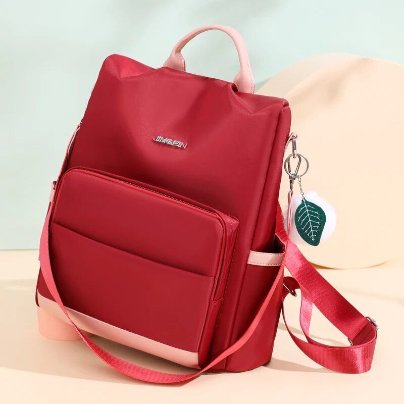 Praktikus, nagy kapacitású lopásgátló hátizsákok fröccsenésgátló minőségi oxfordi szövet válltáska divatos női iskolatáskák