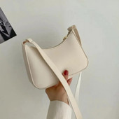 Nove ženske modne torbice Retro jednobojna PU kožna torba na rame ispod pazuha Ležerne ženske skitnice Ručne torbice ženske torbe na rame