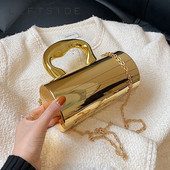 S LIJEVE STRANE Poznate mini ručne torbice i torbice 2023. Torba preko ramena s lancem s kratkom ručkom Luksuzna dizajnerska večernja zabava Zlatno srebrna torba Y2K