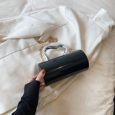 S LIJEVE STRANE Poznate mini ručne torbice i torbice 2023. Torba preko ramena s lancem s kratkom ručkom Luksuzna dizajnerska večernja zabava Zlatno srebrna torba Y2K