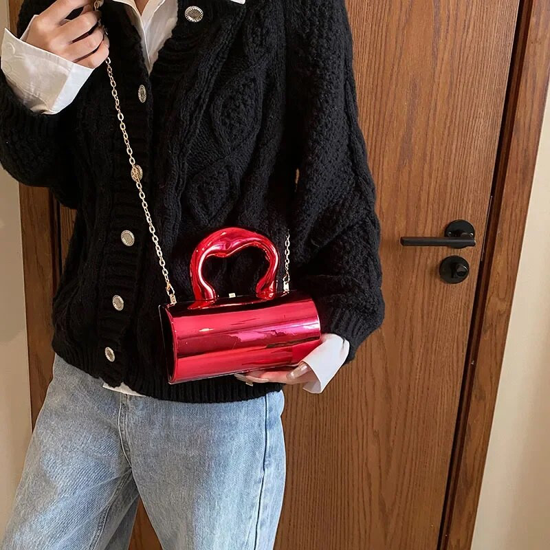 S LIJEVE STRANE Poznate mini ručne torbice i torbice 2023. Torba preko ramena s lancem s kratkom ručkom Luksuzna dizajnerska večernja zabava Zlatno srebrna torba Y2K