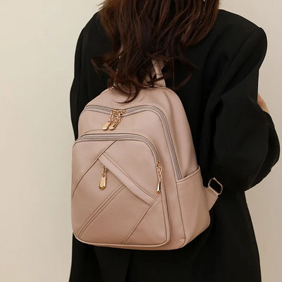 2023 Нова модна раница дамска PU кожена раница против кражба раница за пътуване ученически чанти чанти през рамо mochila feminina