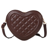 Μόδα Love Heart Shaped Shoulder Crossbody Τσάντα Γυναικεία ρομβικό σχέδιο Δερμάτινη αλυσίδα Totes Τσάντες σχεδιαστών Sling τσαντάκι