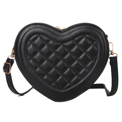 Μόδα Love Heart Shaped Shoulder Crossbody Τσάντα Γυναικεία ρομβικό σχέδιο Δερμάτινη αλυσίδα Totes Τσάντες σχεδιαστών Sling τσαντάκι