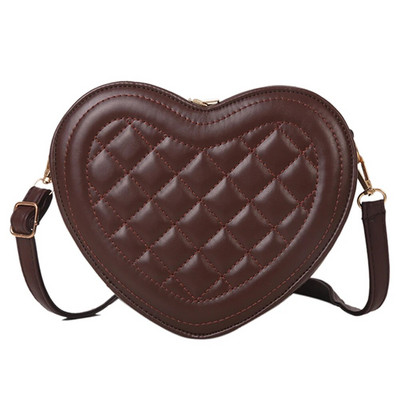 Μόδα Love Heart Shaped Shoulder Crossbody Τσάντα Γυναικεία ρομβικό σχέδιο Δερμάτινη αλυσίδα Totes Τσάντες σχεδιαστών Sling τσαντάκι
