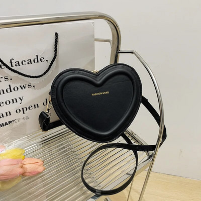 Fashion τσάντες χιαστί σε σχήμα καρδιάς για γυναίκες Νέα μασίφ Pu δερμάτινη τσάντα ώμου Casual γυναικείες τσάντες επώνυμα γυναικείες τσάντες сумка