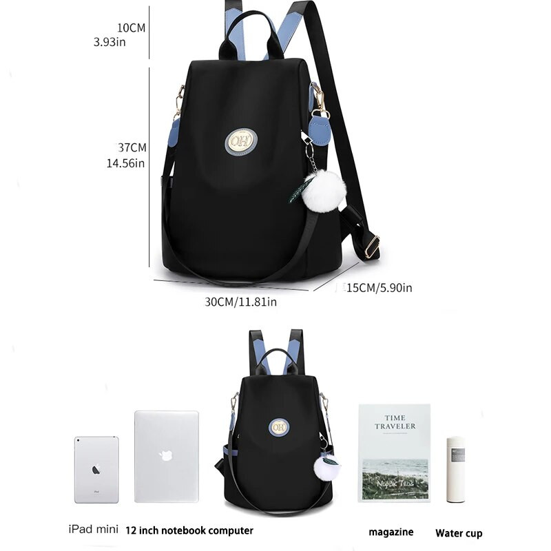 Modni protuprovalni ženski ruksak Studentski ruksak Školske torbe za tinejdžerice Velikog kapaciteta Vodootporni putni ruksak Sac